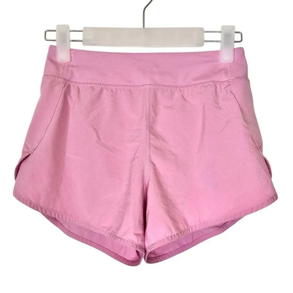 Athleta Girl Run The World 3" Lined Pink Athletic Shorts Medium (8-10)